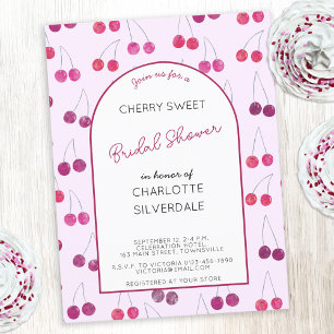 Invitation Cherry Pink de douche nuptiale