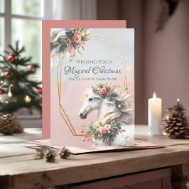 Invitation Cheval de Noël magique