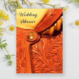 Invitation Cheval occidental Mariage campagnard de selle douc