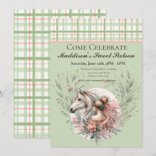 Invitation Cheval Sweet sixteen équestre