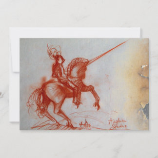 Invitation CHEVALIER FLORENTINE SUR HORSEBACK parchemin glace