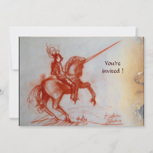 Invitation CHEVALIER FLORENTINE SUR PARchemin HORSEBACK
