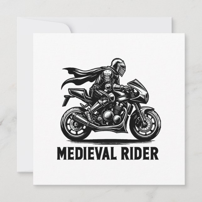 Invitation chevalier médiéval (Devant)