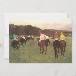 Invitation Chevaux de course à Longchamp par Edgar Degas