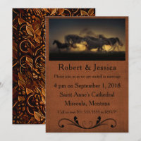 Chevaux sauvages courir et Arrière - plan Brown Ou