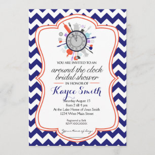 Invitation Chevron autour de l'invitation de Fête de la