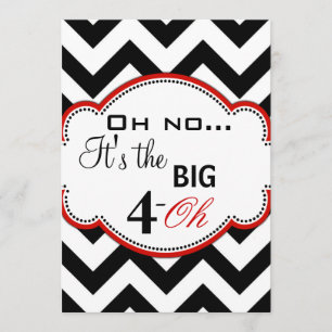 Invitation Chevron Imprimer sur la colline 40e anniversaire I