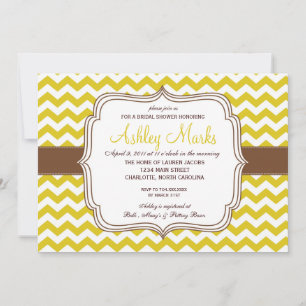Invitation chevron jaune d'automne en vitation