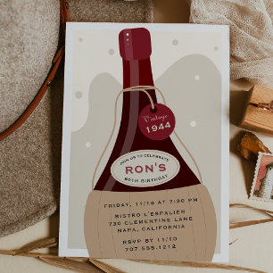 Invitation Chianti Classico Jalon du vin italien Anniversai