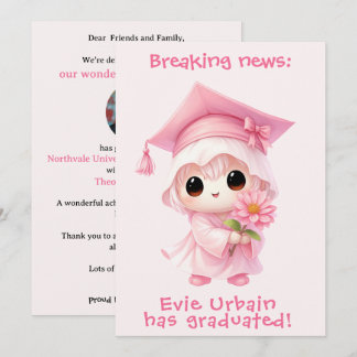 Invitation 🎓Chibi Blossom Graduation Announcement
