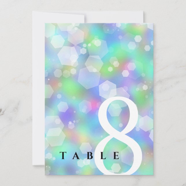 Invitation Chic 14e 24e 34e 43e anniversaire du Mariage Opal (Devant)