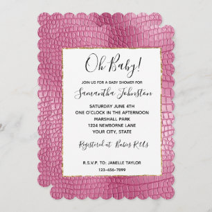Invitation Chic animal rose