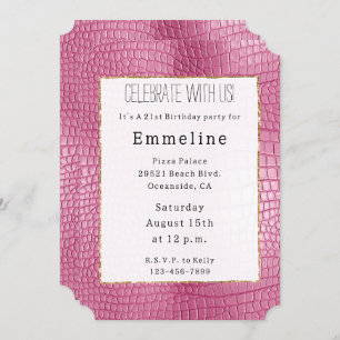 Invitation Chic animal rose