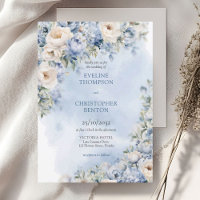 Chic aquarelle fleurs d'hiver mariage