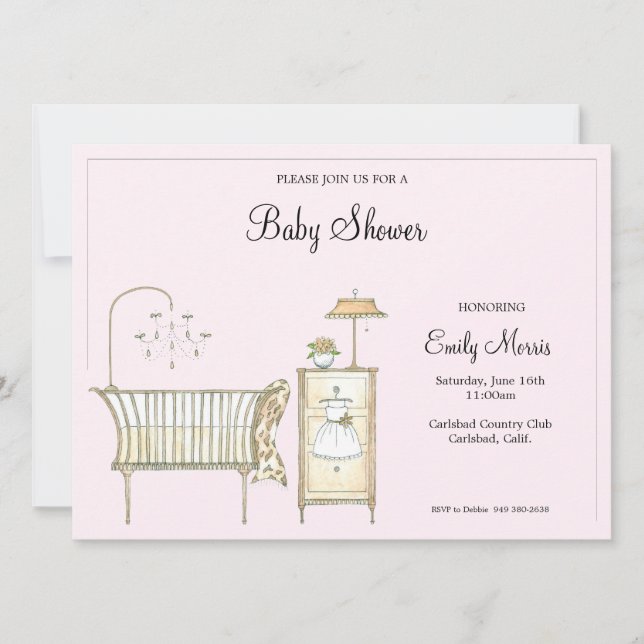 Invitation Chic Baby Room (Devant)