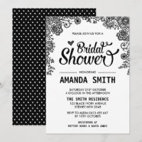 Invitation Chic Black & White Lace