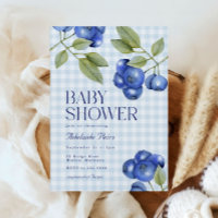 Chic Blueberry En vichy Baby shower garçon