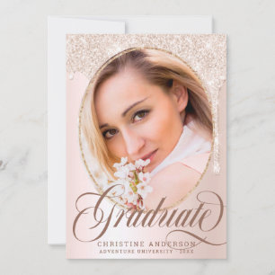 Invitation Chic Blush Parties scintillant rose Photo Party Gr