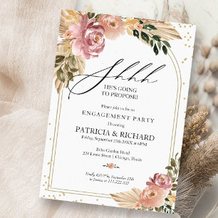 Invitation Chic Boho Floral Surprise