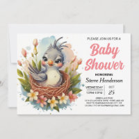 Chic Boho mignon Baby shower d'oiseaux