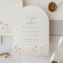 Chic Boho Wildflowers Spring Summer Wedding