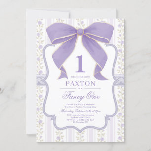 Invitation Chic Bow violet fantaisie One Love Shack 1er Anniv