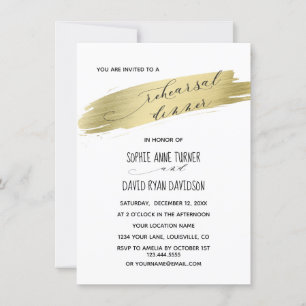 Invitation Chic Calligraphie Pink Aquarelle Dîner de répétiti
