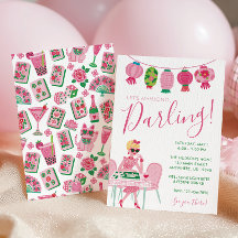 Chic Capriceux Rose & Vert Soirée Mahjong