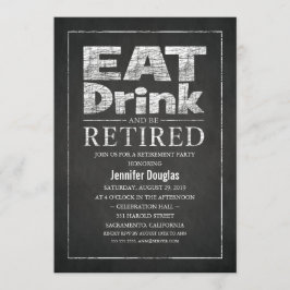 Invitation Chic Chalkboard Funny Retirement Party