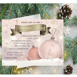 Invitation Chic Christmas Balls Company Christmas Party