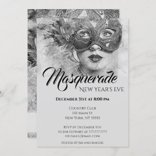 Invitation Chic Coloré Masquerade Party