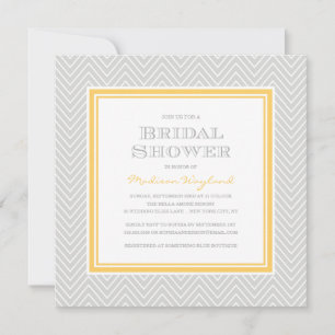 INVITATION CHIC DE FÊTE DE LA MARIÉE DE CHEVRON