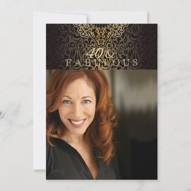 Invitation chic de luxe de photo (Devant)