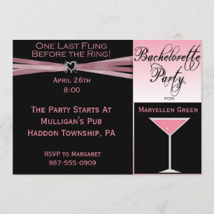 Invitation chic de partie de Bachelorette