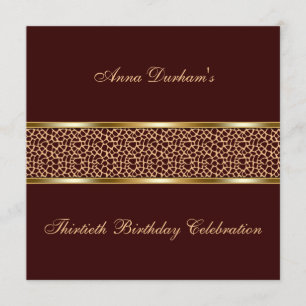 Invitation chic de poster de animal [brun 1 de