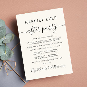 Invitation chic de réception de mariage