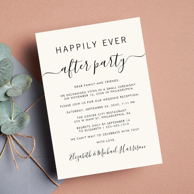 Invitation chic de réception de mariage (Créateur téléchargé)