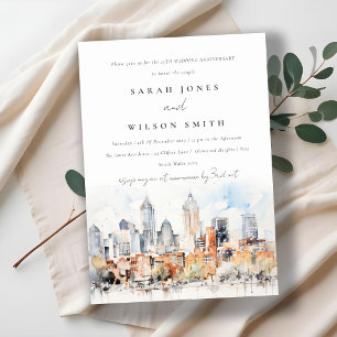 Invitation Chic Denver Colorado Mariage Skyline Anniversaire