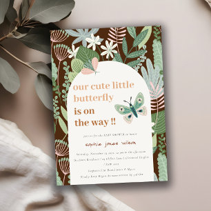 Invitation Chic Desert Arch Butterfly Garden Baby shower