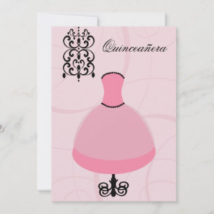 Invitation chic et branchée de Quinceañera