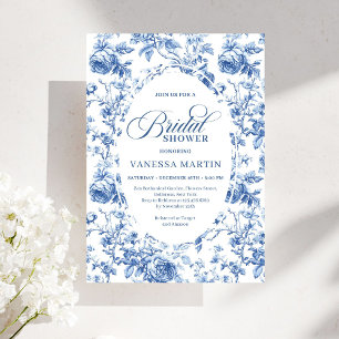 Invitation Chic et intemporel Chinoiserie Toile de Jouy Navy