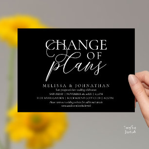 Invitation Chic Faire-Attendre Mariage Changement De Plans Ty