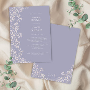 Invitation Chic Français Lilac Élégant Dîner De Réception De 
