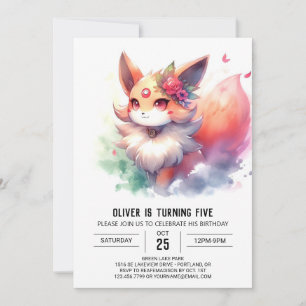 Invitation Chic Fun Fox Anniversaire