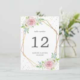 Invitation Chic Géométrique Mariage floral à huile d'or