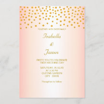 Chic Gold Confetti sur Rose Gold