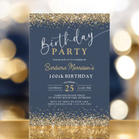 Chic Gold Parties scintillant Marine Bleu Annivers