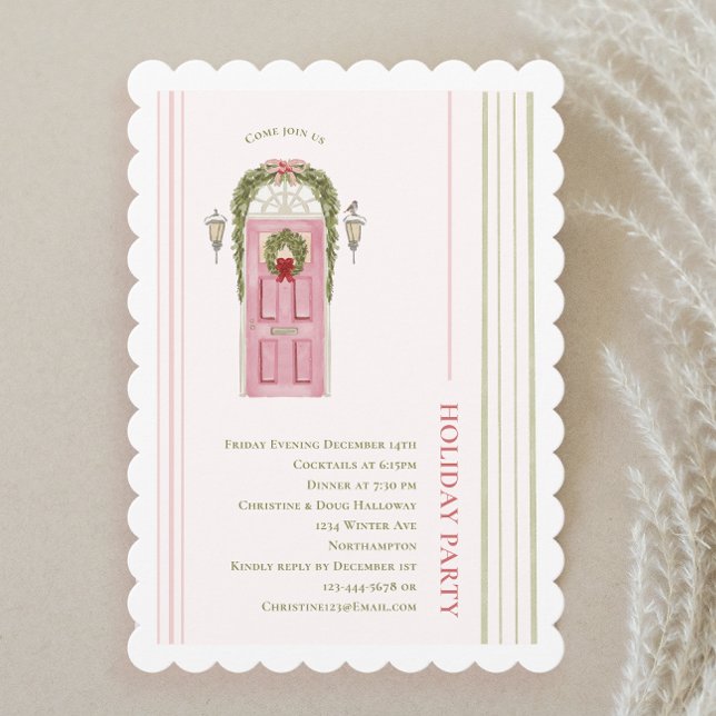 Invitation Chic Grandmillennial Noël Fête (Créateur téléchargé)