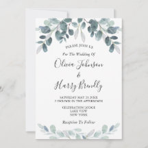 Chic Mariage de fleurs d'eucalyptus