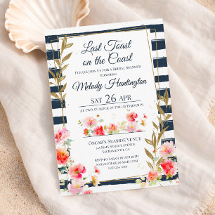 Invitation Chic Marine Dernière Fête Sur La Côte Pour L'enter